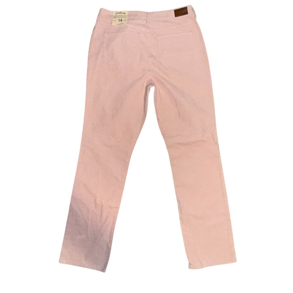 NWT Lands End Womens Straight Leg Pants 14 32 Light Pink Corduroy Mid Rise - Picture 6 of 9